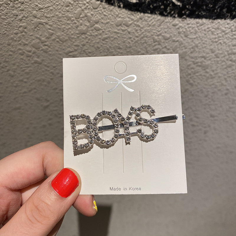 Wholesale English Letter Rhinestone Hairpin