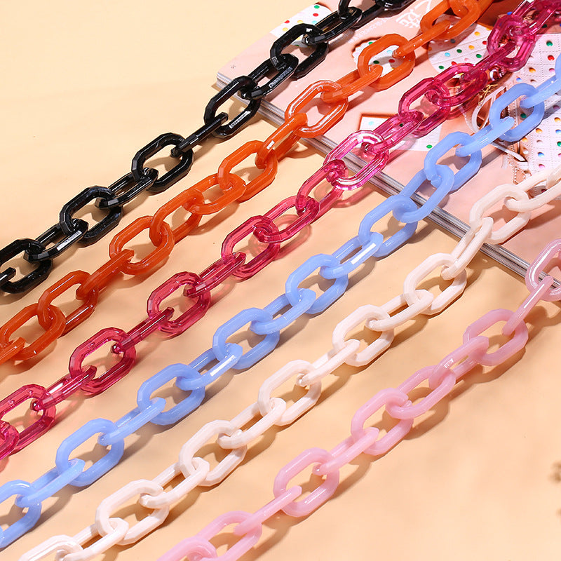 Wholesale PC Large Square Frame Chain Sunglasses