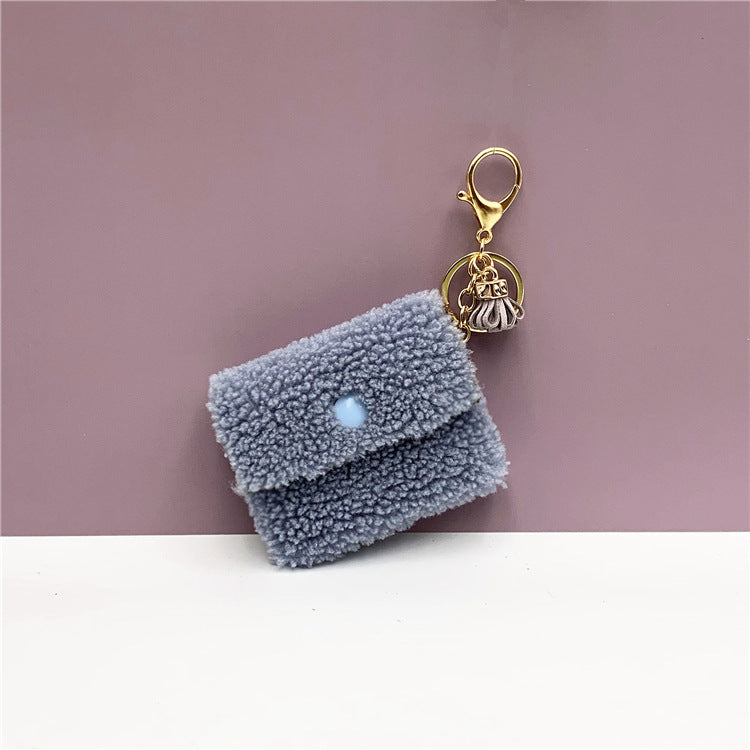 Wholesale Creative Coin Purse Plush Storage Bag Keychain