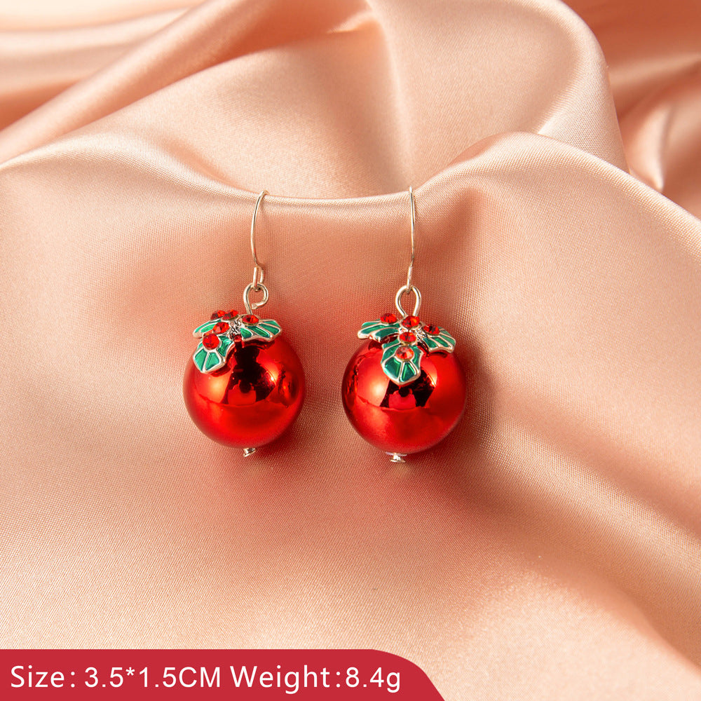 Wholesale Christmas Ideas Christmas Tree Simple Snowman Bell Stud Earrings