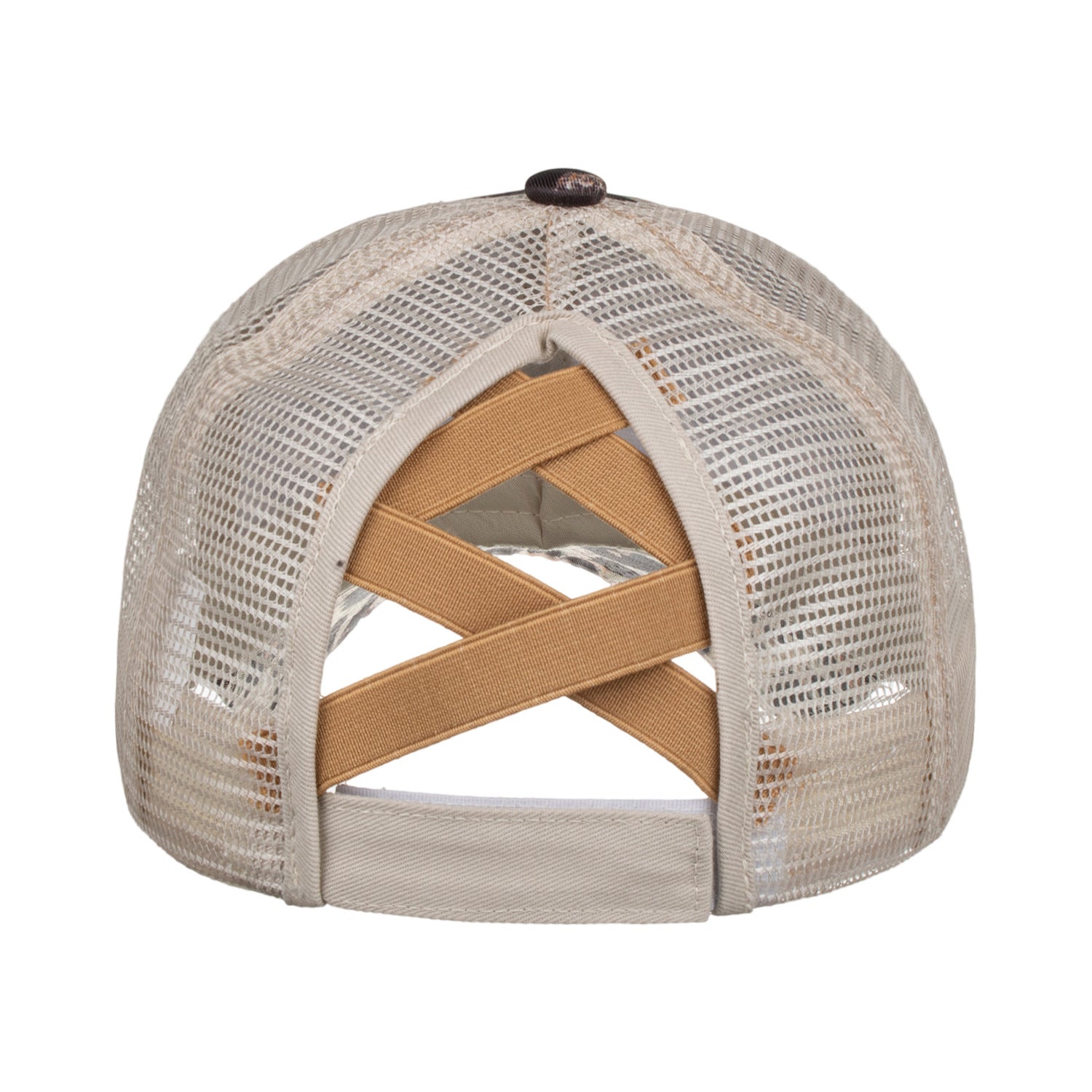 Wholesale Washed distressed light version cross elastic ponytail baseball cap