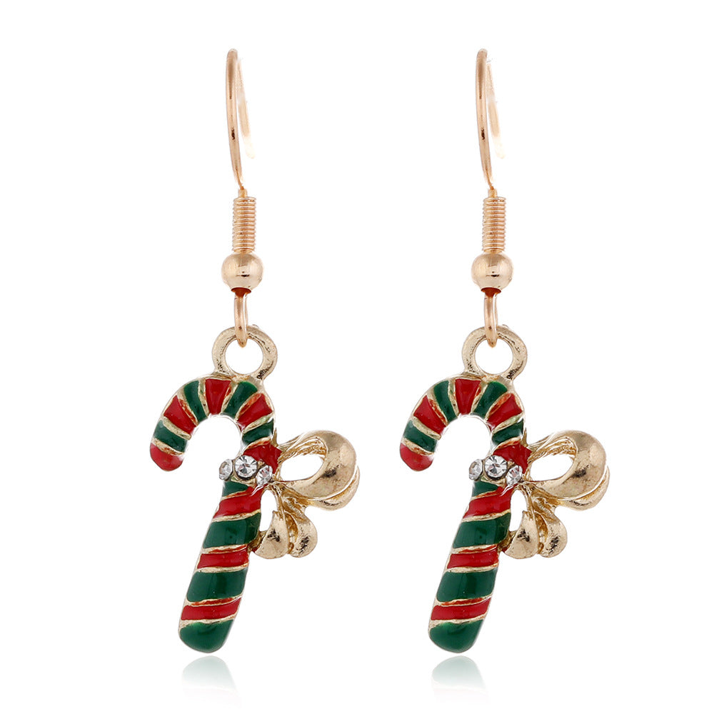 Wholesale Christmas Snowflake Christmas Tree Alloy Earrings