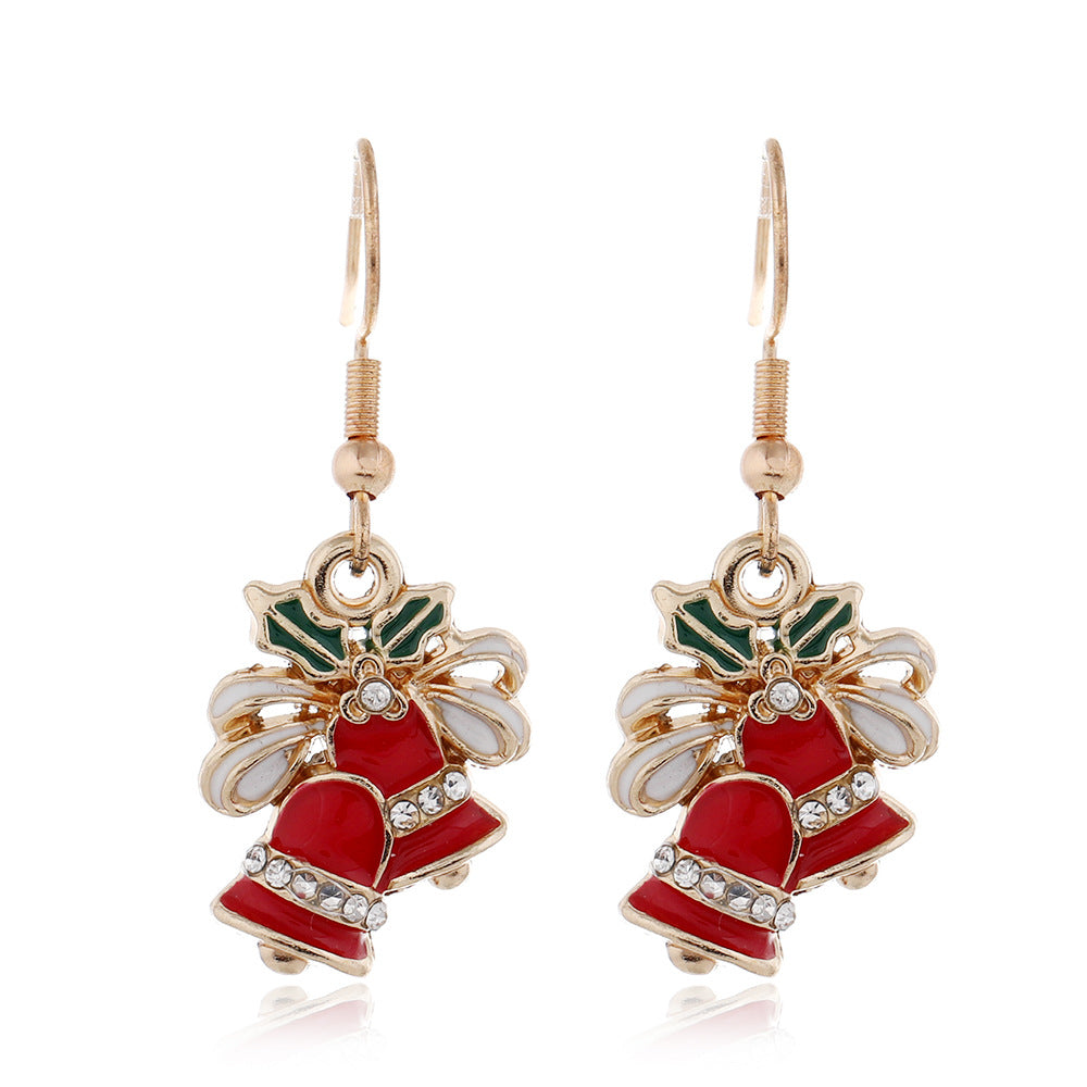 Wholesale Christmas Snowflake Christmas Tree Alloy Earrings