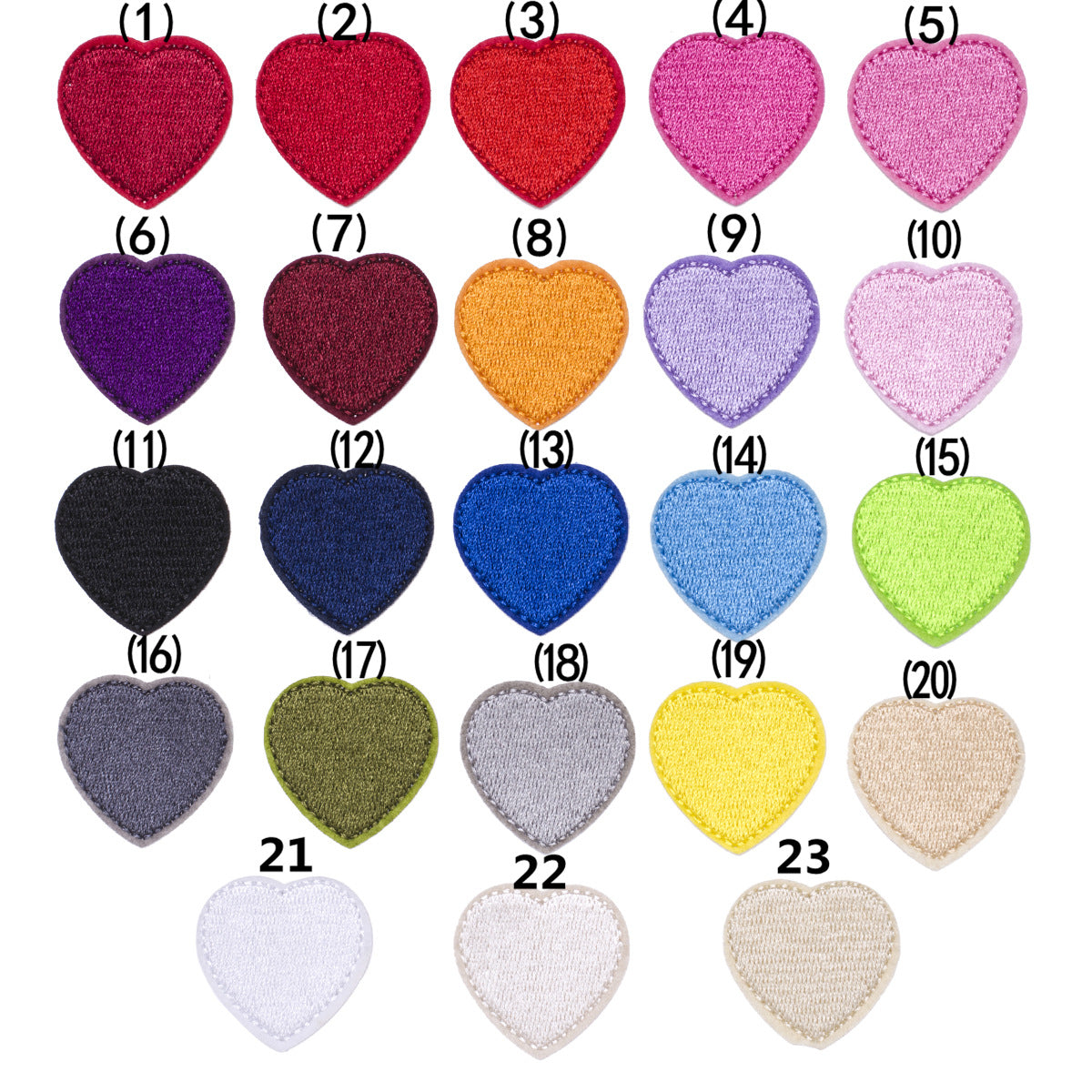 Wholesale Heart-shaped fabric patch for clothing embroidery  DIY Patches