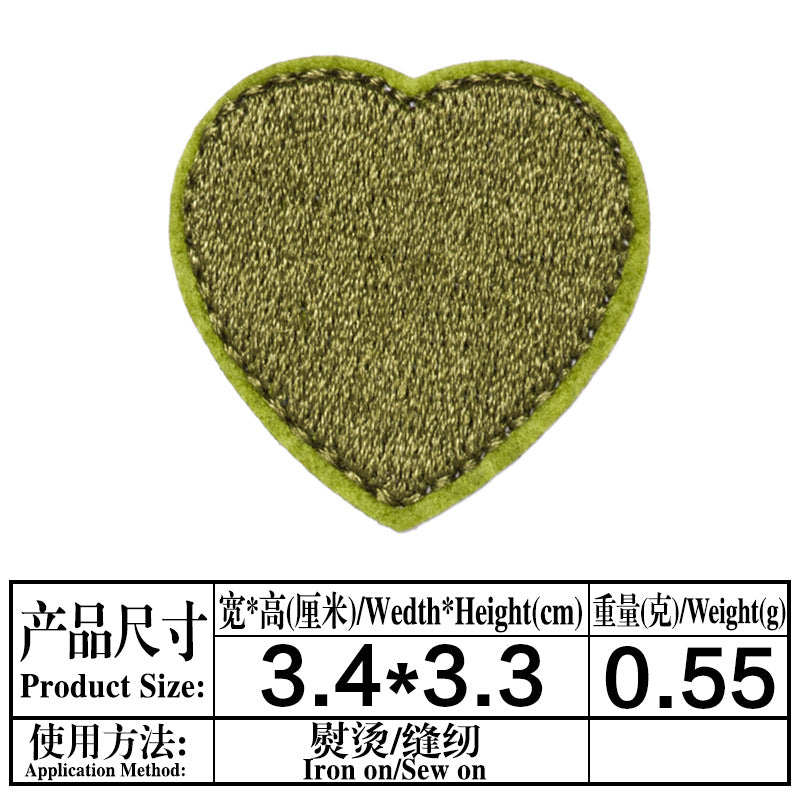 Wholesale Heart-shaped fabric patch for clothing embroidery  DIY Patches