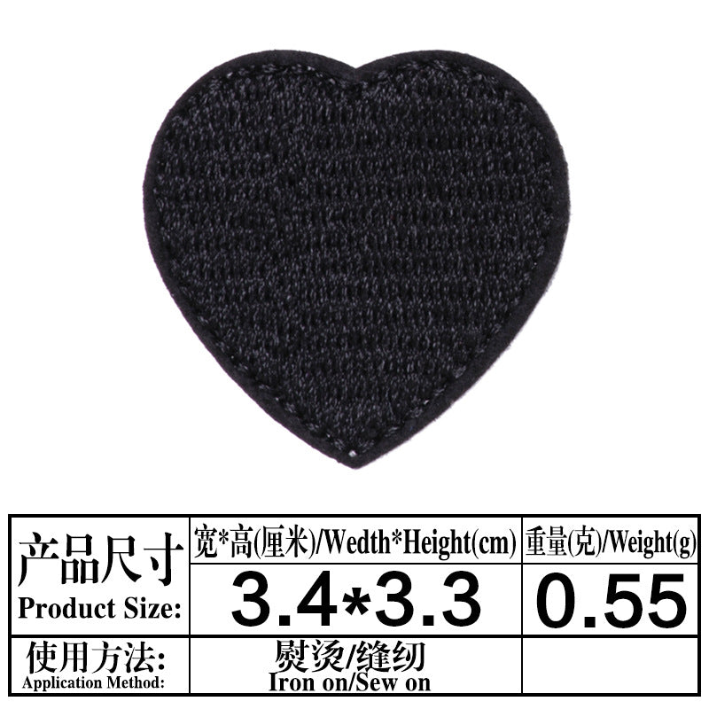 Wholesale Heart-shaped fabric patch for clothing embroidery  DIY Patches