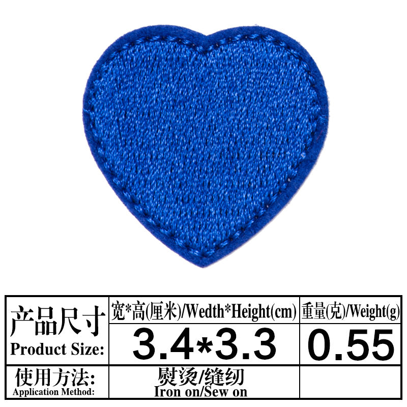 Wholesale Heart-shaped fabric patch for clothing embroidery  DIY Patches