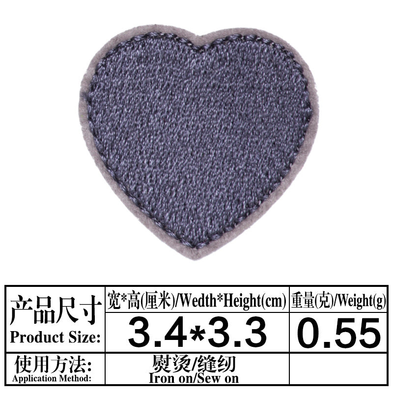 Wholesale Heart-shaped fabric patch for clothing embroidery  DIY Patches