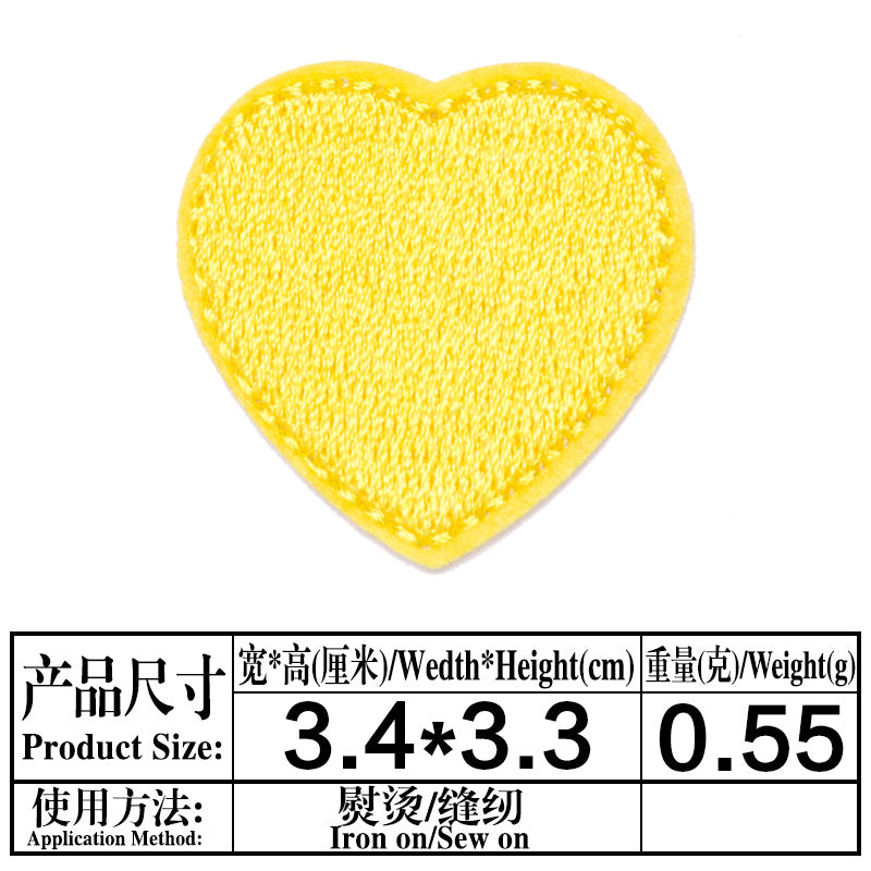 Wholesale Heart-shaped fabric patch for clothing embroidery  DIY Patches