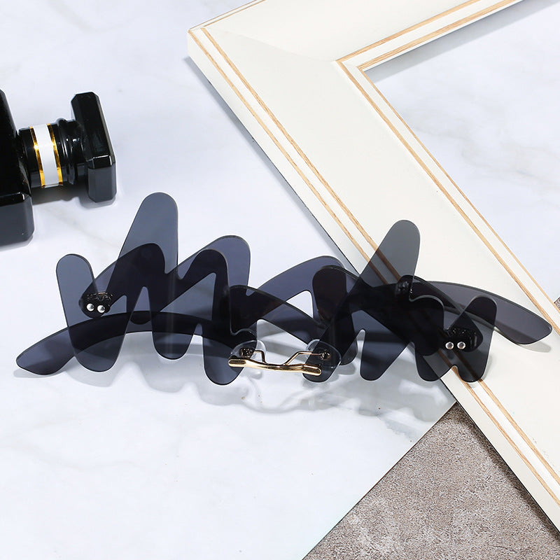 Wholesale N-shaped Wave Irregular Sunglasses