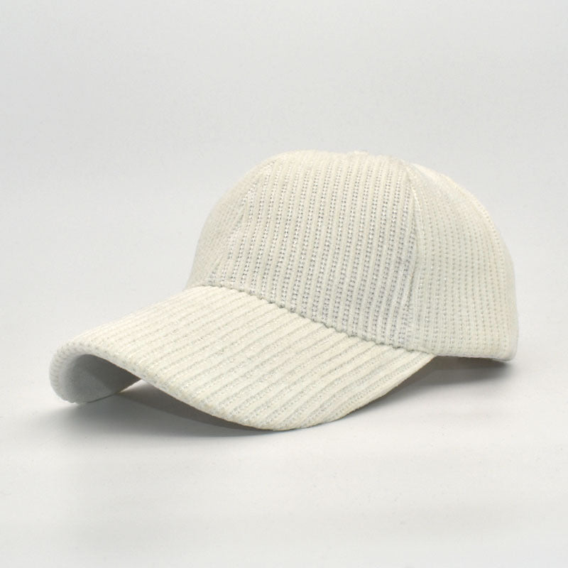 Gorra de béisbol de pana de rayas a rayas al por mayor