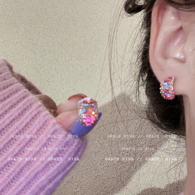 Wholesale Sparkling Diamond Zircon Alloy/silver Plated/gold Plated Earrings