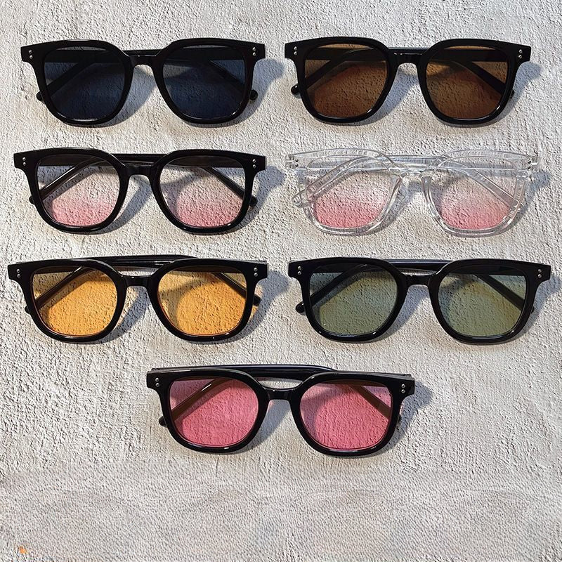 Wholesale Gradient Color Square Frame PC Sunglasses
