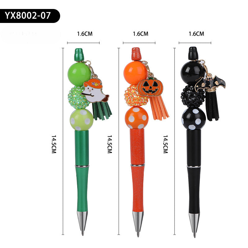 Wholesale Halloween Tassel Handmade Metal Bead Pen Ballpoint Pen
