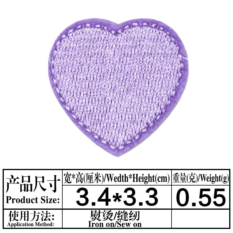 Wholesale Heart-shaped fabric patch for clothing embroidery  DIY Patches