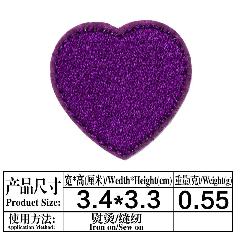 Wholesale Heart-shaped fabric patch for clothing embroidery  DIY Patches