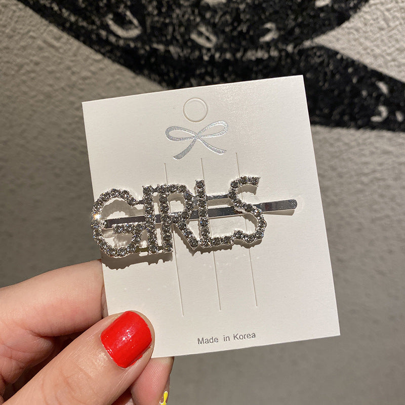 Wholesale English Letter Rhinestone Hairpin