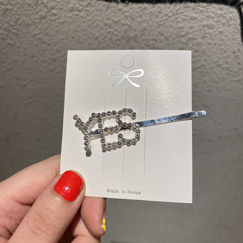 Wholesale English Letter Rhinestone Hairpin