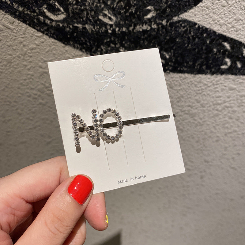 Wholesale English Letter Rhinestone Hairpin