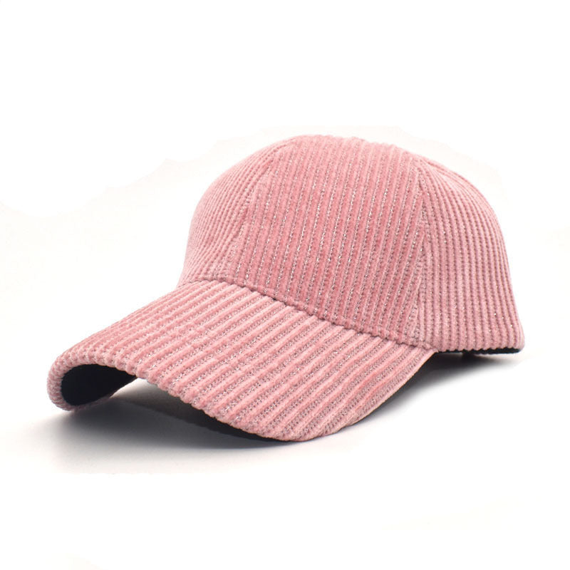 Gorra de béisbol de pana de rayas a rayas al por mayor