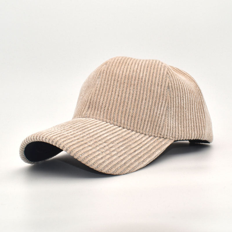 Gorra de béisbol de pana de rayas a rayas al por mayor