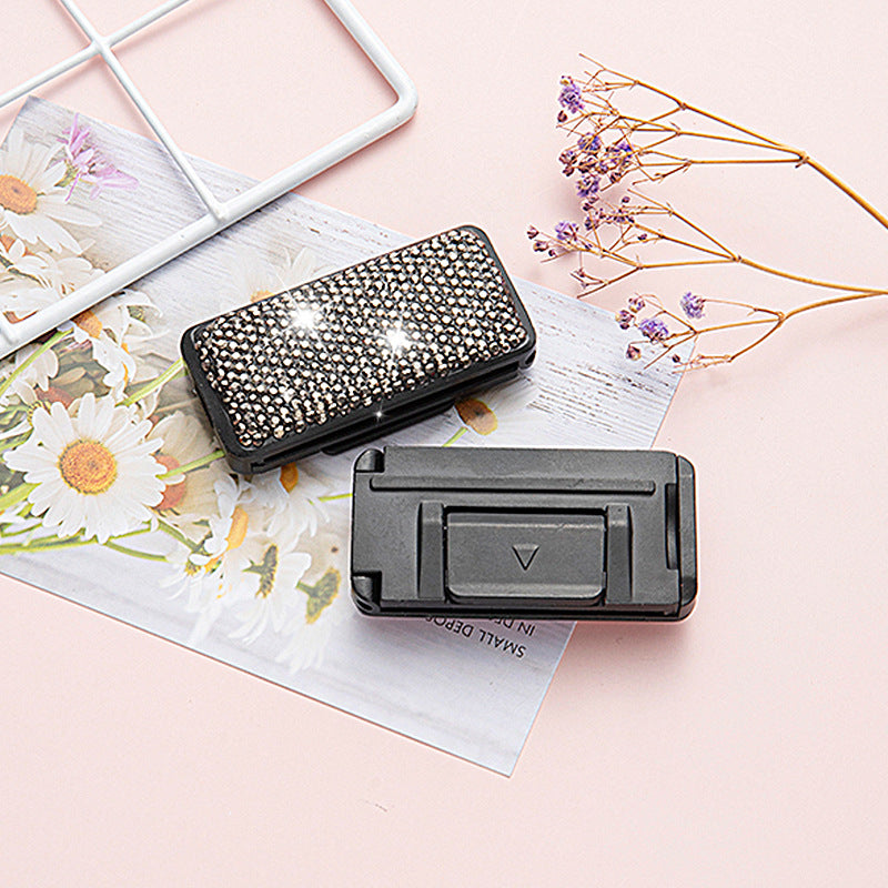 Wholesale Diamond Encrusted Car Seat Belt Plastic Retainer with Clip