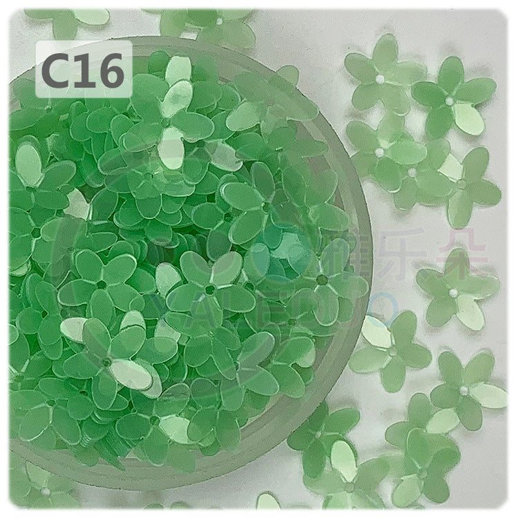 Wholesale 10MM concave plum 3D five-finger flower sequins