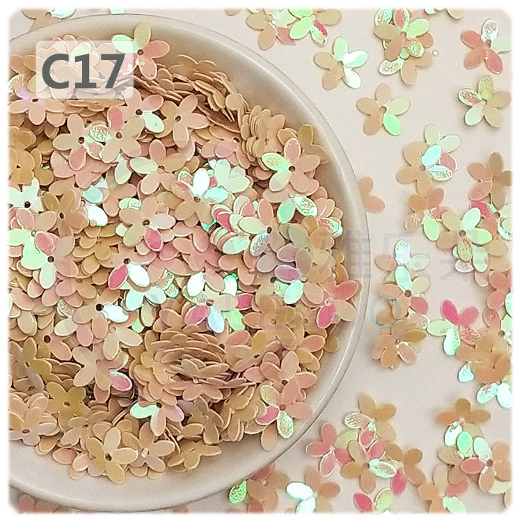 Wholesale 10MM concave plum 3D five-finger flower sequins