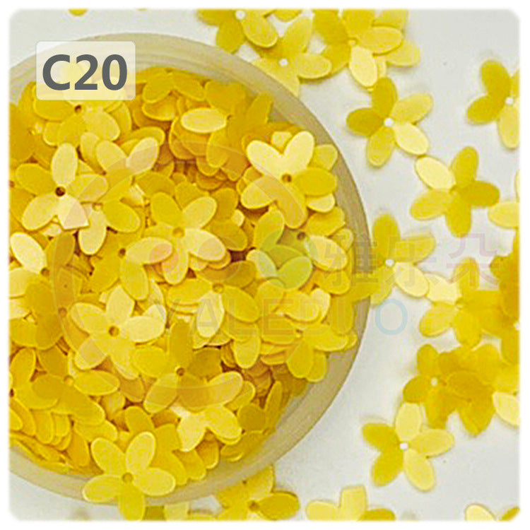 Wholesale 10MM concave plum 3D five-finger flower sequins