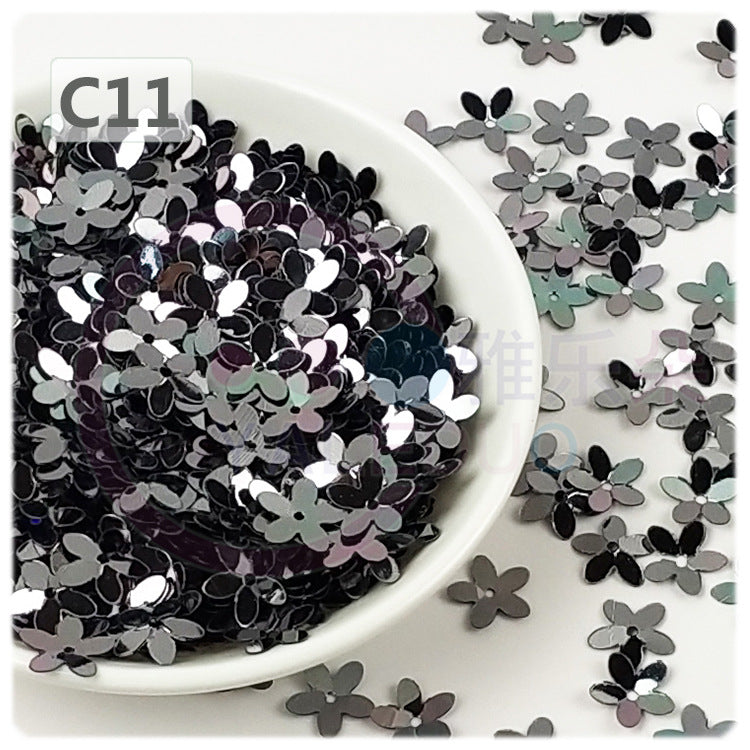Wholesale 10MM concave plum 3D five-finger flower sequins