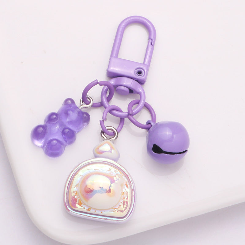 Wholesale Tong Resin Bunny Backpack Keychain