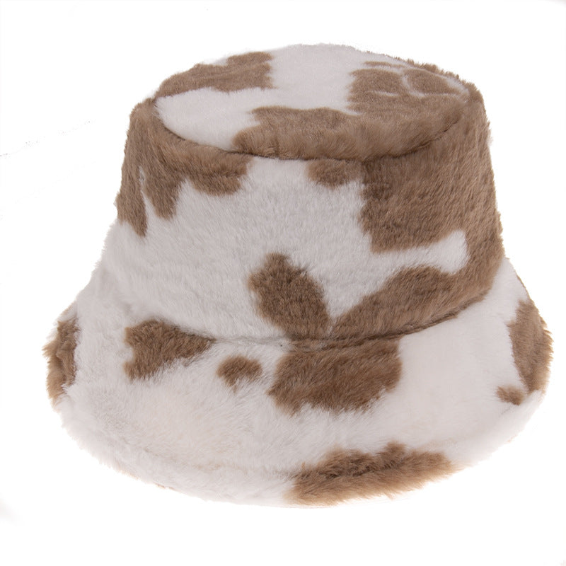 Wholesale Black and White Cow Pattern Bucket Hat