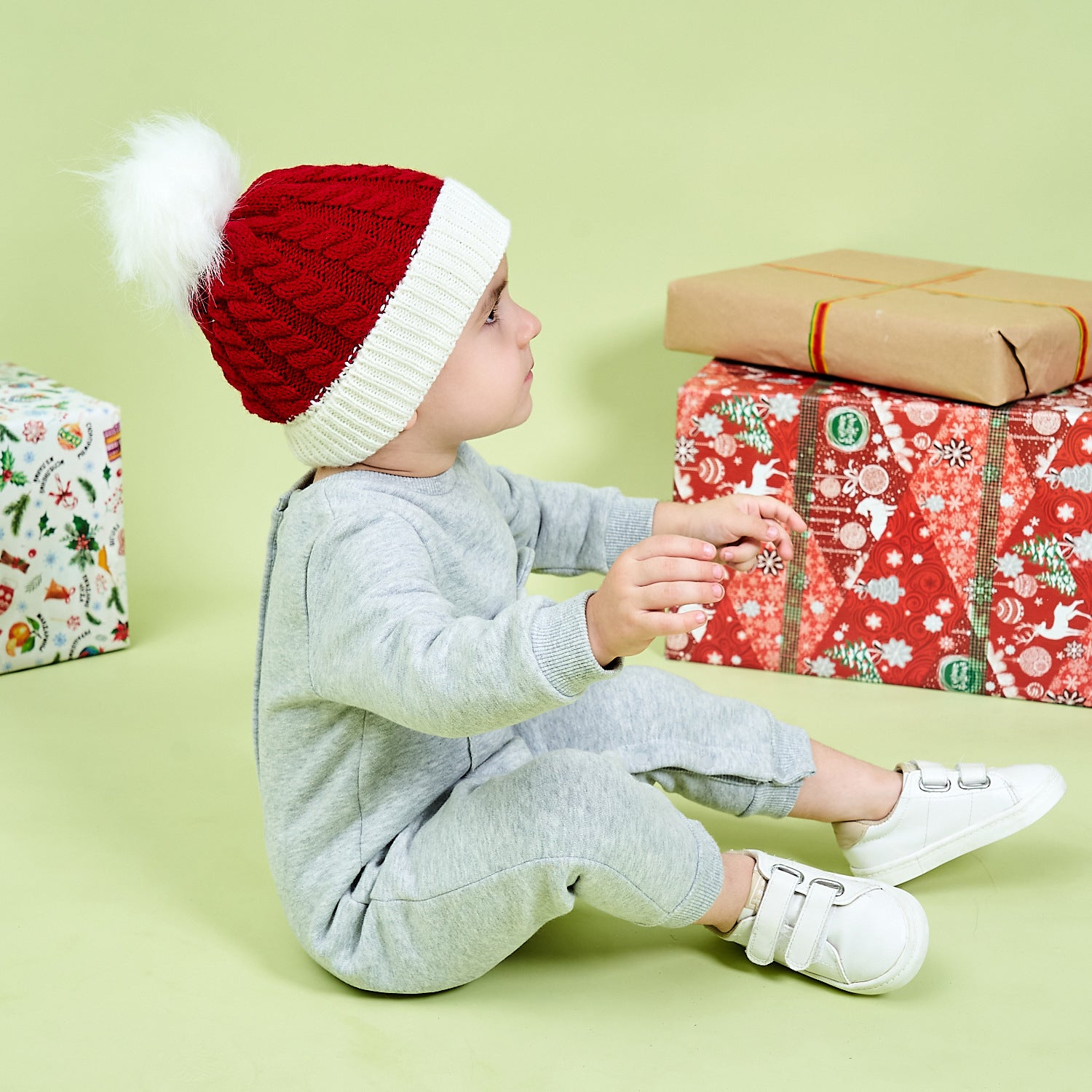 Wholesale Christmas Children's Warm Knitted Beanie