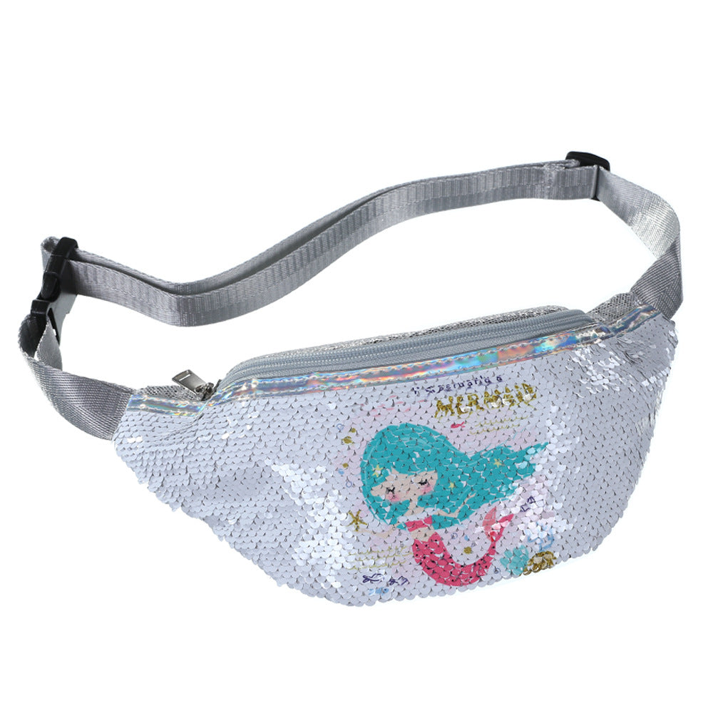 Wholesale Unicorn Fanny Pack Cartoon Sequin Mermaid Fashion Cosmetic Bag