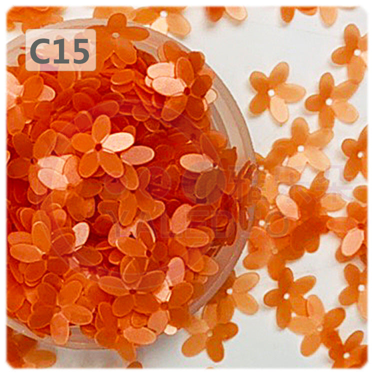 Wholesale 10MM concave plum 3D five-finger flower sequins