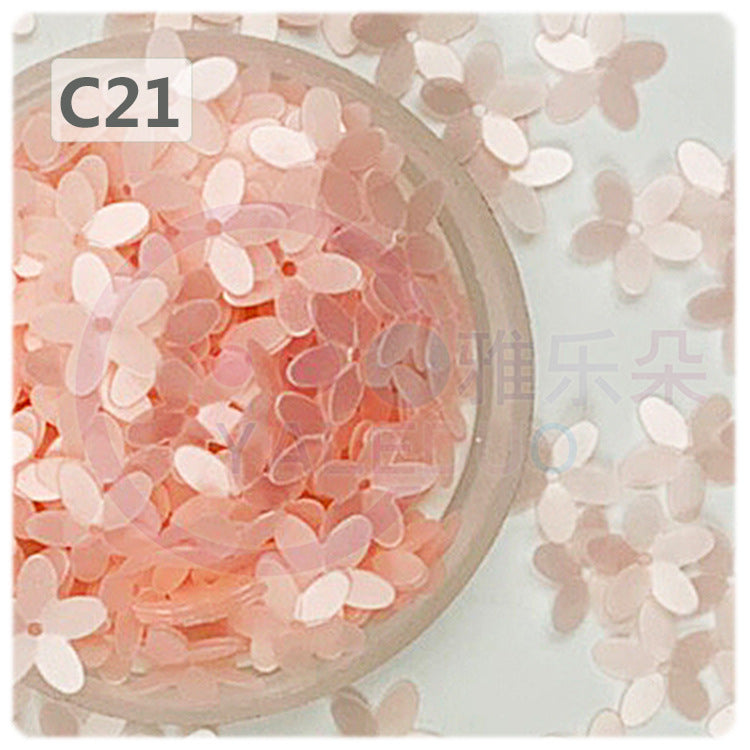 Wholesale 10MM concave plum 3D five-finger flower sequins