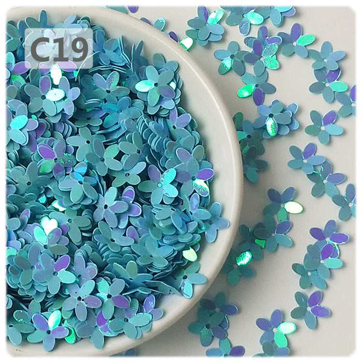 Wholesale 10MM concave plum 3D five-finger flower sequins