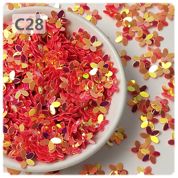Wholesale 10MM concave plum 3D five-finger flower sequins