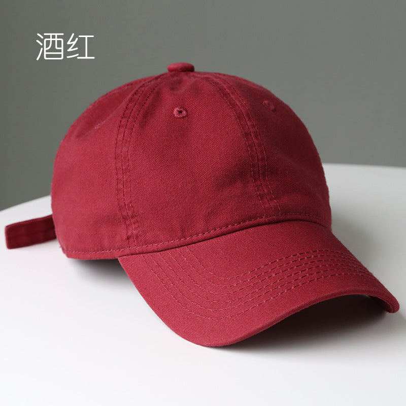 Wholesale Fashion Solid Color Washed Cotton Baseball Cap