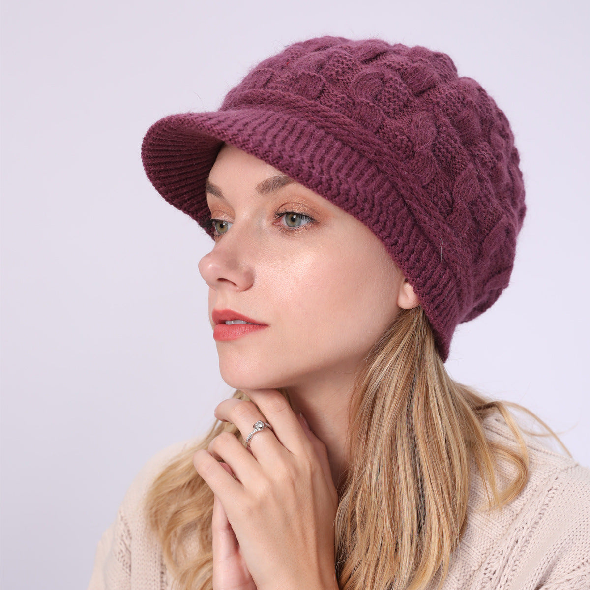 Wholesale Velvet Warm Woolen Twist Hat