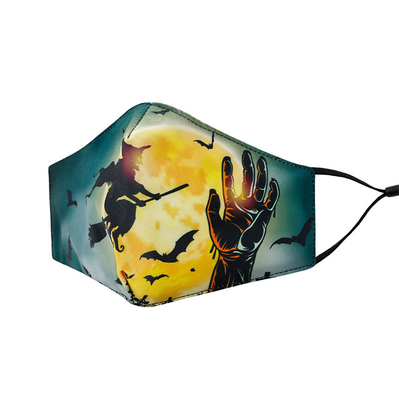 Wholesale Halloween 3D Warm Three-Layer Washable Dustproof Cotton Mask