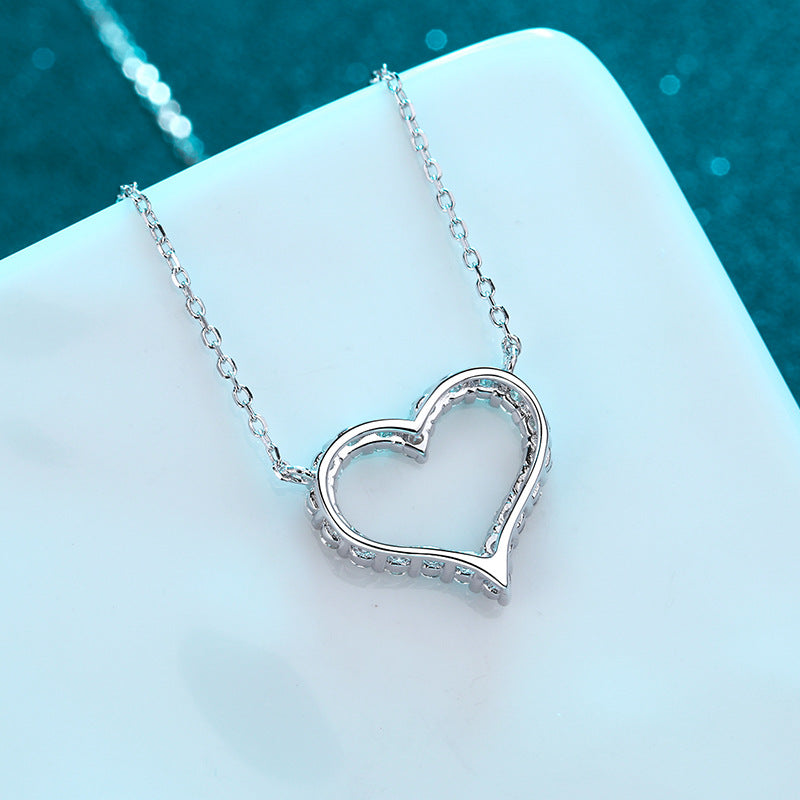Wholesale S925 Sterling Silver Plated Pt950 Gold Love Necklace