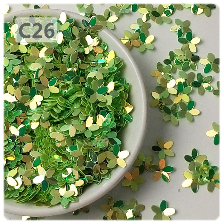 Wholesale 10MM concave plum 3D five-finger flower sequins