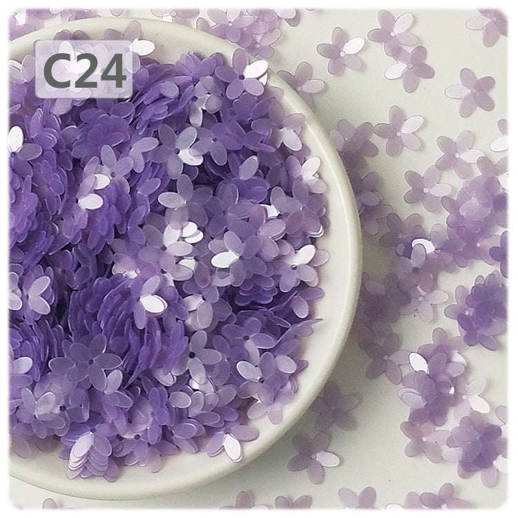 Wholesale 10MM concave plum 3D five-finger flower sequins