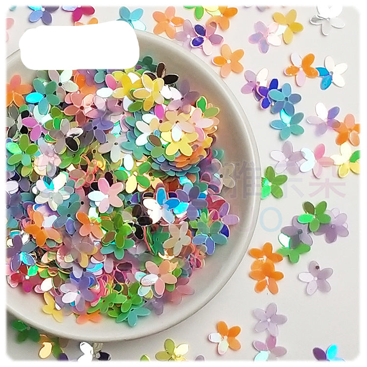 Wholesale 10MM concave plum 3D five-finger flower sequins