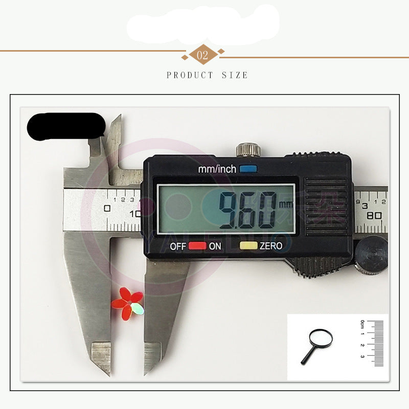 Wholesale 10MM concave plum 3D five-finger flower sequins