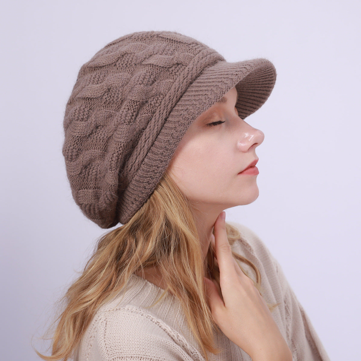 Wholesale Velvet Warm Woolen Twist Hat