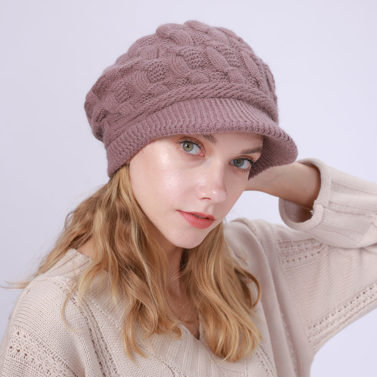Wholesale Velvet Warm Woolen Twist Hat