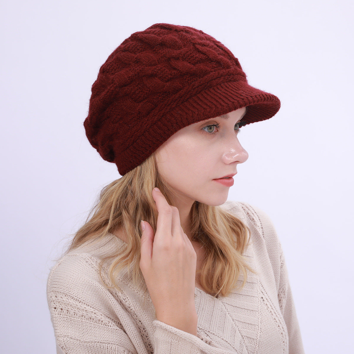 Wholesale Velvet Warm Woolen Twist Hat