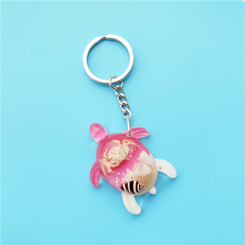 Wholesale 6PCS Turtle Shape Creative Cartoon Luminous Acrylic Keychain